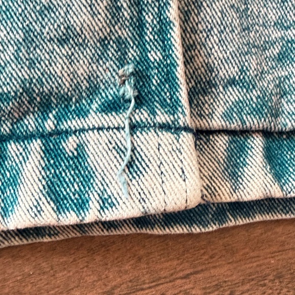 80s Oversized Acid Wash Embellished Studded Denim Jacket Batwing Rhinestone M - Picture 14 of 16